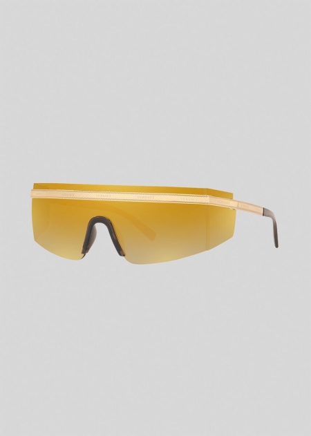 Ochelari de Soare Versace Logomania Visor Barbati | WQGPECU-89